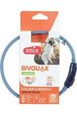 Zolux Ovratnica LED majhna BIVOUAK 20-40cm USB modra
