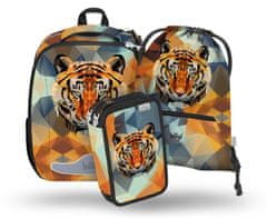 BAAGL 3 SET Shelly Tiger: aktovka, svinčnik, torba