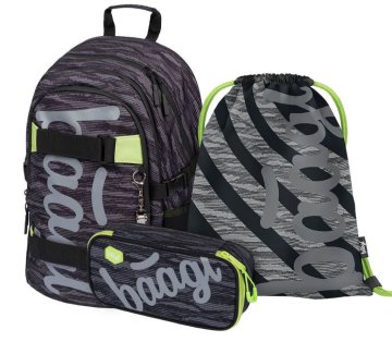 BAAGL SET 3 Skate Grey: nahrbtnik, peresnica, torba