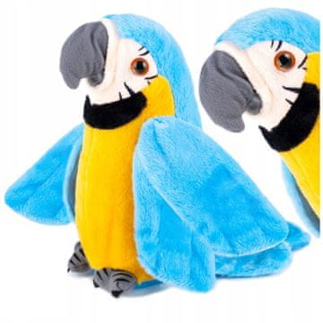 Kruzzel Interaktivna papiga pleše in ponavlja 23cm modra