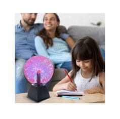 Malatec Neonska plazma krogla steklena svetilka 22cm dotik ali zvok