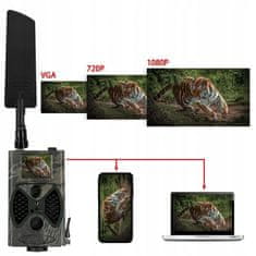 Dexxer WIFI LTE GSM IR prenosna gozdna lovska kamera LCD 16Mpx FULL HD