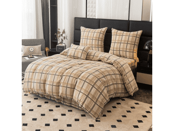 Ljubki dom Posteljnina iz mikropliš PLAID kremna Dimenzije posteljnine: 2 kom 70 x 90 cm | 200 x 220 cm