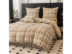 Ljubki dom Posteljnina iz mikropliš PLAID kremna Dimenzije posteljnine: 2 kom 70 x 90 cm | 200 x 220 cm