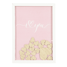 Ljubki dom Lesen okvir za fotografije HEARTS 21x29,7 cm