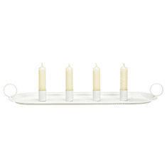 Ljubki dom Adventni kovinski svečnik ARRANGEMENT 49x14 cm - več barv Barva: Črna