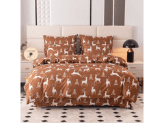 Ljubki dom Posteljnina iz mikrovlaken WHITE DEER rjava Dimenzije posteljnine: 2 kom 70 x 90 cm | 200 x 220 cm