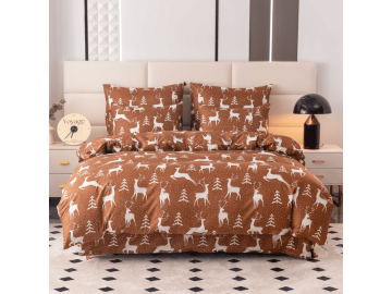 Ljubki dom Posteljnina iz mikrovlaken WHITE DEER rjava Dimenzije posteljnine: 2 kom 70 x 90 cm | 200 x 220 cm