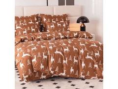 Ljubki dom Posteljnina iz mikrovlaken WHITE DEER rjava Dimenzije posteljnine: 2 kom 70 x 90 cm | 200 x 220 cm