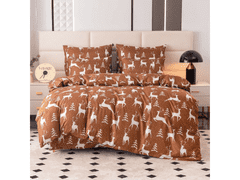 Ljubki dom Posteljnina iz mikrovlaken WHITE DEER rjava Dimenzije posteljnine: 2 kom 70 x 90 cm | 200 x 220 cm