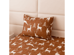 Ljubki dom Posteljnina iz mikrovlaken WHITE DEER rjava Dimenzije posteljnine: 2 kom 70 x 90 cm | 200 x 220 cm
