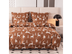Ljubki dom Posteljnina iz mikrovlaken WHITE DEER rjava Dimenzije posteljnine: 2 kom 70 x 90 cm | 200 x 220 cm