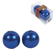Ljubki dom Komplet 2 sveč, krogla CANDLE BALL BLUE 4,5 cm modra