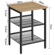 Ljubki dom Priročna mizica z 2 policama TAYLOR SONOMA 40x40cm