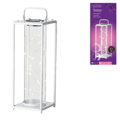 Ljubki dom Solarna svetilka LANTERN WHITE bela