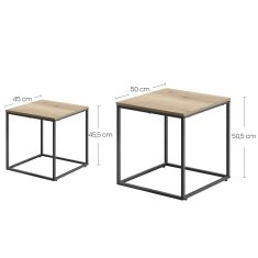 Ljubki dom Set 2 konferenčnih miz QUADRO, dekor hrast sonoma