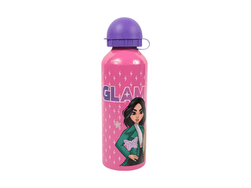 Ljubki dom Otroška kovinska steklenica GLAM 500 ml roza