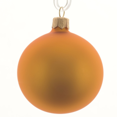 Ljubki dom Komplet steklenih božičnih okraskov MATTE GOLD 7 cm zlat, 6 kos
