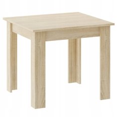 Ljubki dom Jedilni set 1 + 4, miza MADO 80x80cm hrast sonoma + stoli BALI MARK črni