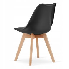Ljubki dom Jedilni set 1 + 4, miza MADO 80x80cm hrast sonoma + stoli BALI MARK črni