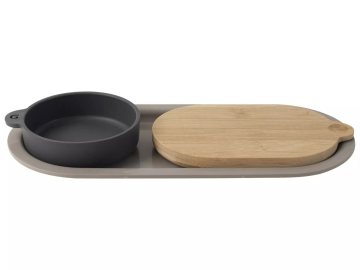 Ljubki dom Servirni komplet s skledo in desko za rezanje GUSTA