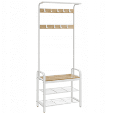 Ljubki dom Kovinsko predsoblje PURE 183 cm, krem/dub sonoma