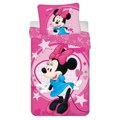 Ljubki dom Otroška posteljnina iz mikrovlaken MINNIE HELLO, roza Dimenzije posteljnine: 70 x 90 cm | 140 x 200 cm