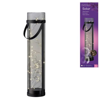 Ljubki dom Sončna svetilka LANTERN GREY 46 cm siva