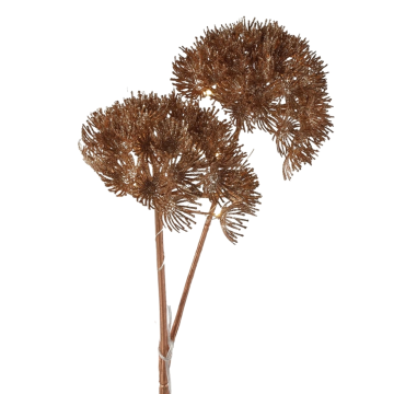 Ljubki dom LED osvetljena okrasna veja HERACLEUM 75 cm, bakrena
