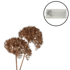 Ljubki dom LED osvetljena okrasna veja HERACLEUM 75 cm, bakrena