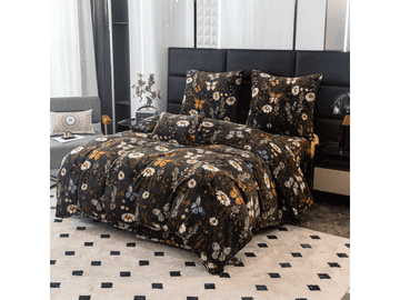 Ljubki dom Posteljnina iz mikro pliša MEADOW BUTTERFLY barvna Dimenzije posteljnine: 2 kom 70 x 90 cm | 200 x 220 cm