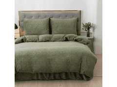 Ljubki dom Posteljnina iz mikropliša GRENA zelena Dimenzije posteljnine: 2 kom 70 x 90 cm | 200 x 220 cm