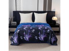 Ljubki dom Pregrinjalo za posteljo VIOLET BUTTERFLY temno modro Dimenzije: 220 x 240 cm