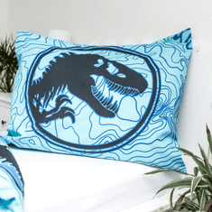 Ljubki dom Bombažna svetleča posteljnina JURASSIC WORLD, modra Dimenzije posteljnine: 70 x 90 cm | 140 x 200 cm