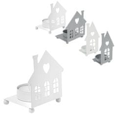 Ljubki dom Kovinski svečnik SMALL HOUSES - več variant