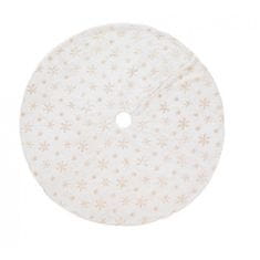 Ljubki dom Podloga za božično drevo GOLD STARS 122 cm, bela