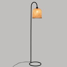 Ljubki dom Stoječa svetilka z bambusovim senčnikom LUMIRA, 159 cm, črna