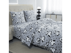 Ljubki dom Mikropliš posteljnina PANDA siva Dimenzije posteljnine: 70 x 90 cm | 140 x 200 cm