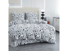 Ljubki dom Mikropliš posteljnina PANDA siva Dimenzije posteljnine: 70 x 90 cm | 140 x 200 cm