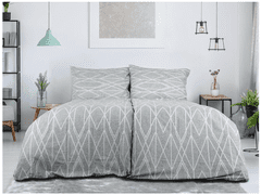 Ljubki dom Posteljnina iz Renforcé bombaža GRAY STRIPES sive Dimenzije posteljnine: 70 x 90 cm | 140 x 200 cm