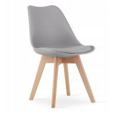 Ljubki dom Jedilna garnitura 1 + 4, miza KAMI 80x80 bela + stoli BALI MARK sivi