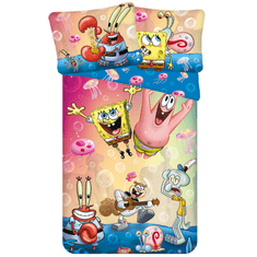 Ljubki dom Otroška posteljnina iz mikrovlaken SPONGEBOB PARTY, pisana Dimenzije posteljnine: 70 x 90 cm | 140 x 200 cm