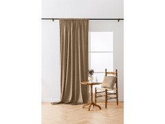 Ljubki dom Zatemnitvena zavesa VELVET 140x250 cm, svetlo rjava Za obesiti: Kovinski obročki