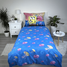 Ljubki dom Otroška posteljnina iz mikrovlaken SPONGEBOB PARTY, pisana Dimenzije posteljnine: 70 x 90 cm | 140 x 200 cm
