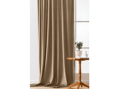 Ljubki dom Zatemnitvena zavesa VELVET 140x250 cm, svetlo rjava Za obesiti: Kovinski obročki