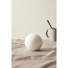 Ljubki dom Sveča krogla CANDLE BALL VANILLA 7,5 cm bela