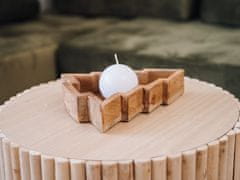 Ljubki dom Sveča krogla CANDLE BALL VANILLA 7,5 cm bela