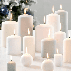 Ljubki dom Sveča krogla CANDLE BALL VANILLA 7,5 cm bela