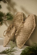 Ljubki dom Kvačkan srček iz jute CORDIS 19 cm