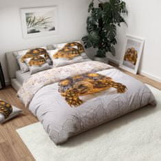 Ljubki dom 3D bombažna posteljnina TURTLE bela Dimenzije posteljnine: 70 x 90 cm | 140 x 200 cm